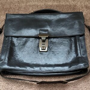 Nordstrom Black Leather Briefcase